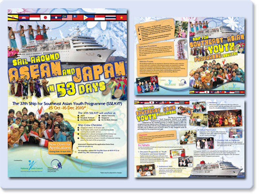 NYC Sail Around Asean and Japan in 53 Days Event Poster and Brochure